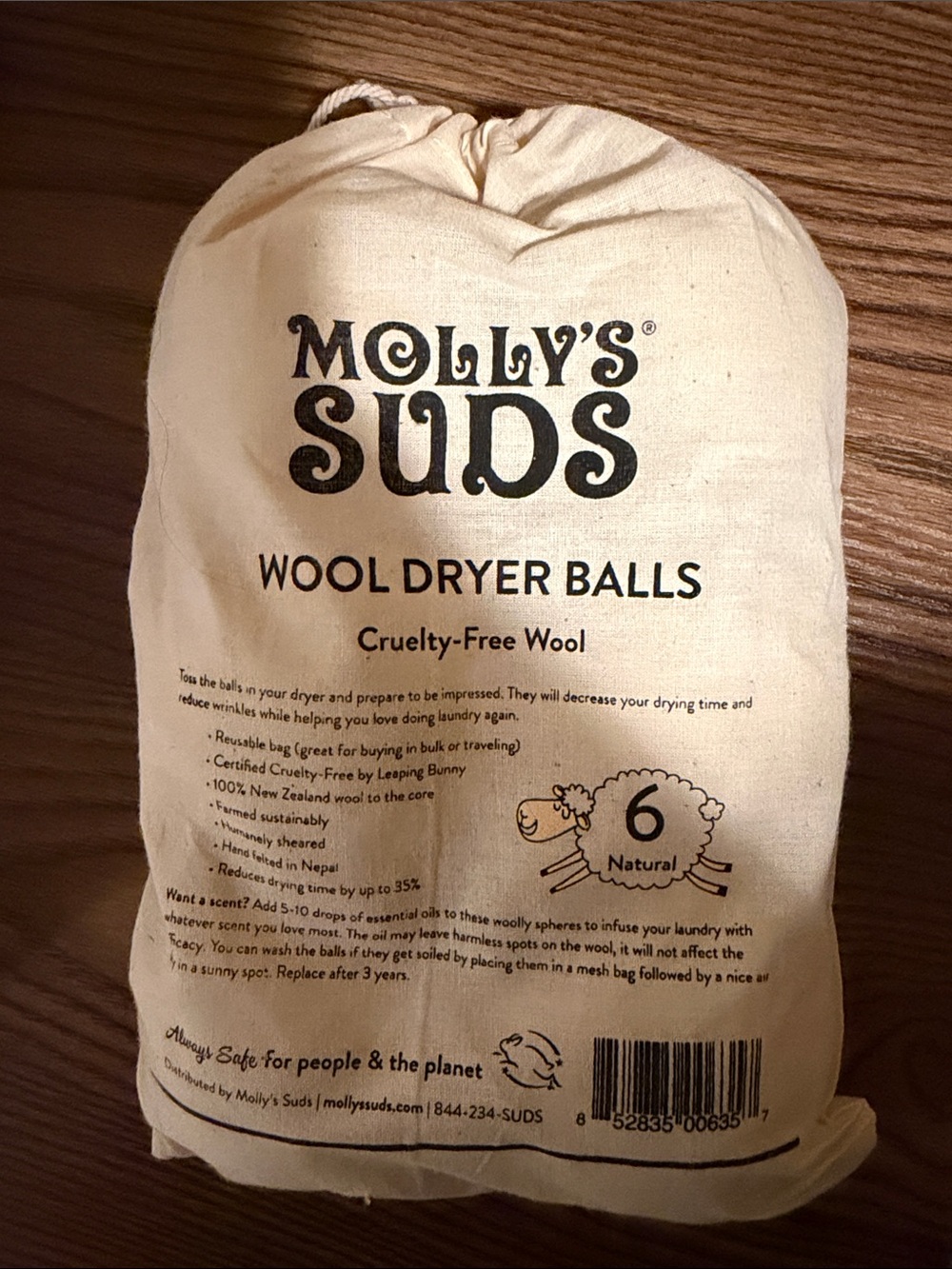 Molly's Suds Wool Dryer Balls. New Unused in Bag